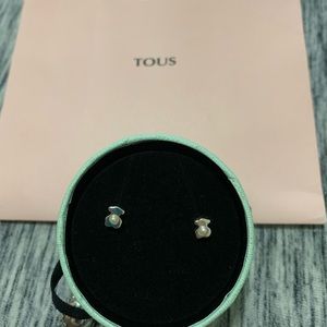 Tous Silver Super Power earrings with pearl
